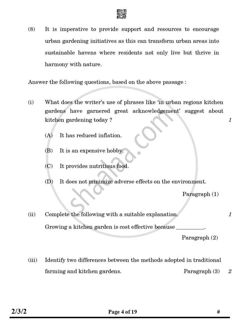 English - Language and Literature 2024-2025 Class 10 - CBSE (Central Board of Secondary Education) question paper with PDF download