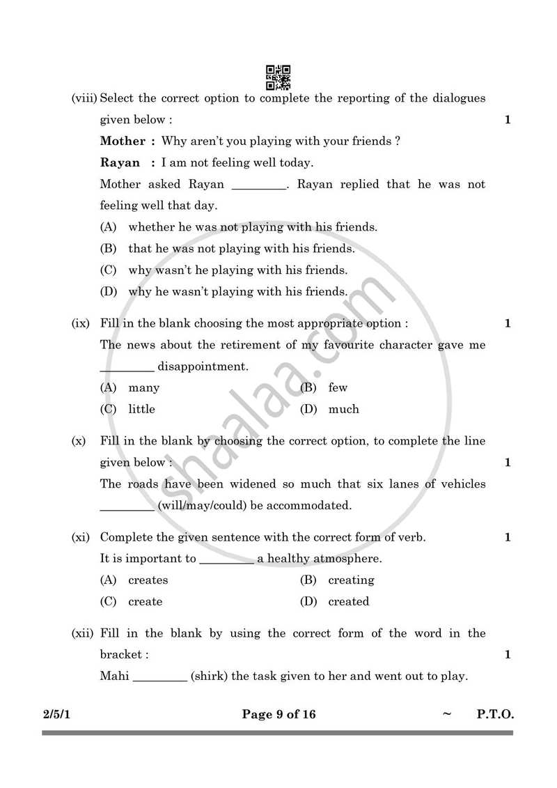 English - Language and Literature 2024-2025 Class 10 - CBSE (Central Board of Secondary Education) question paper with PDF download