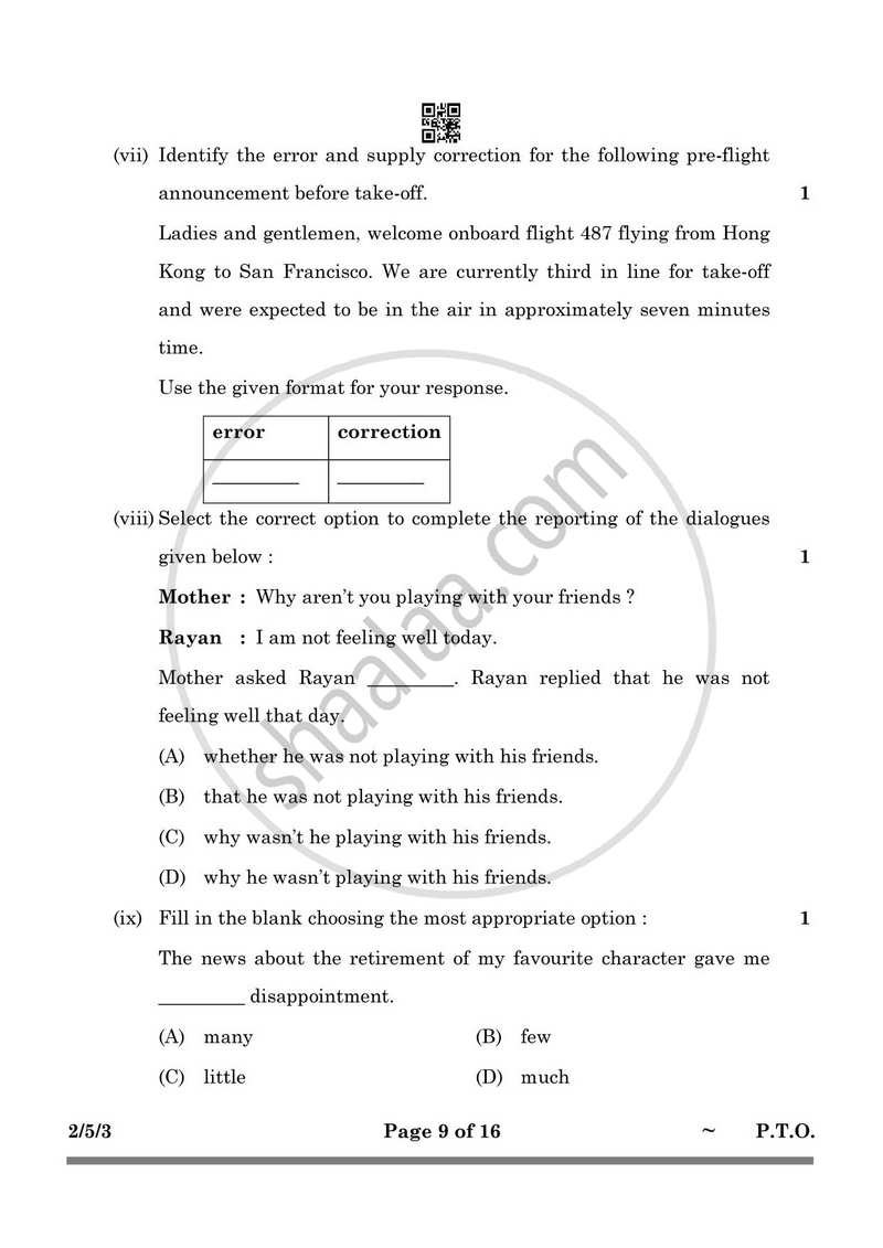 English - Language and Literature 2024-2025 Class 10 - CBSE (Central Board of Secondary Education) question paper with PDF download