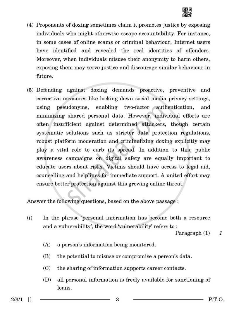 English - Language and Literature 2025-2026 Class 10 - CBSE (Central Board of Secondary Education) question paper with PDF download
