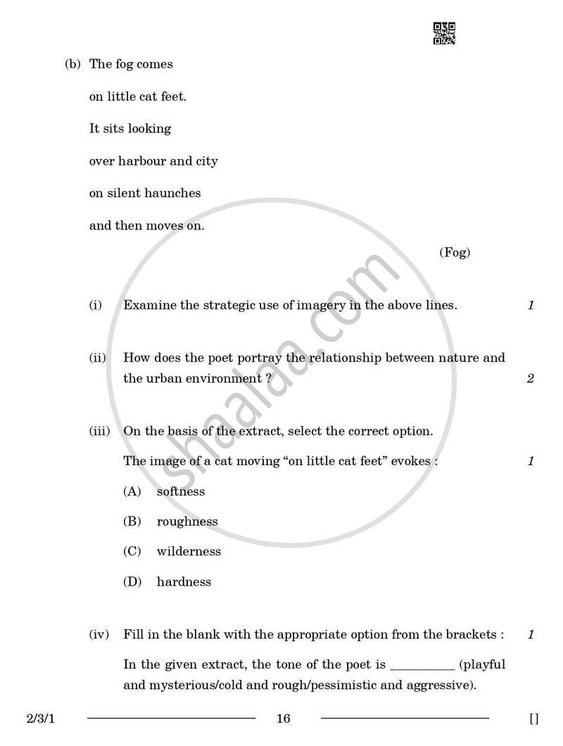 English - Language and Literature 2025-2026 Class 10 - CBSE (Central Board of Secondary Education) question paper with PDF download