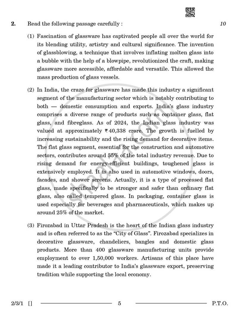 English - Language and Literature 2025-2026 Class 10 - CBSE (Central Board of Secondary Education) question paper with PDF download