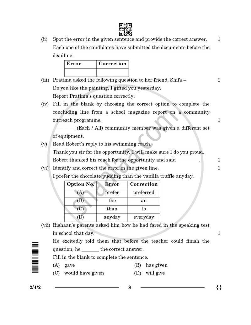 English - Language and Literature 2025-2026 Class 10 - CBSE (Central Board of Secondary Education) question paper with PDF download