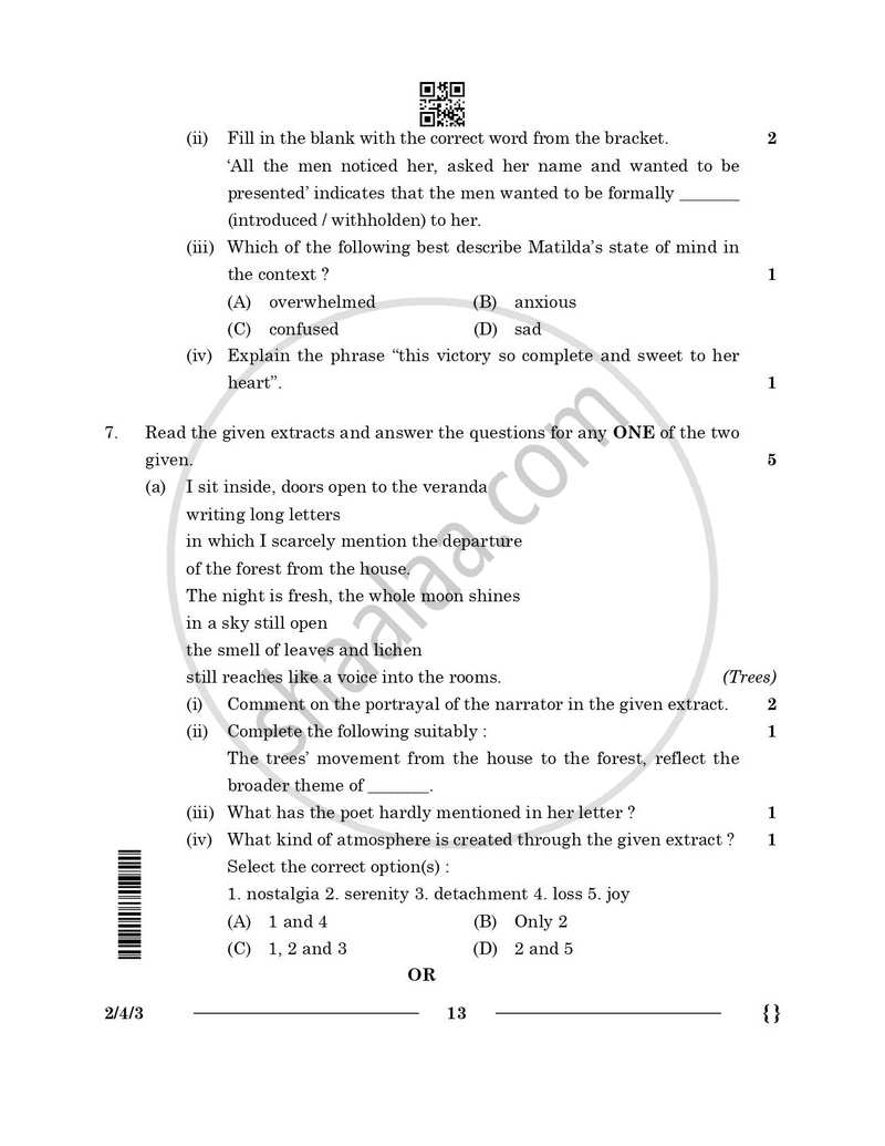 English - Language and Literature 2025-2026 Class 10 - CBSE (Central Board of Secondary Education) question paper with PDF download