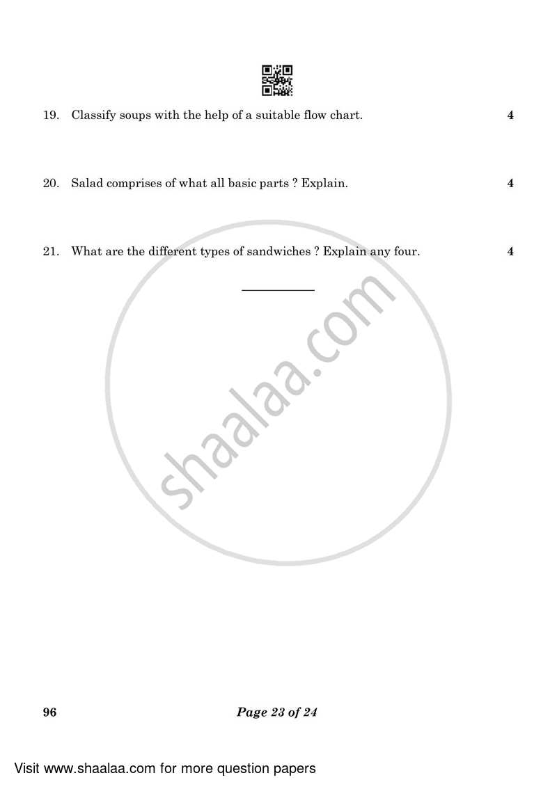 Food Production 2022-2023 Class 10 - CBSE (Central Board of Secondary Education) question paper with PDF download