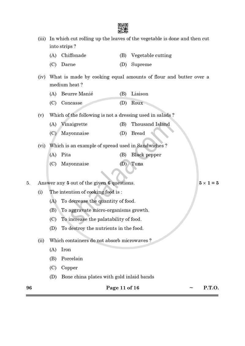 Food Production 2024-2025 Class 10 - CBSE (Central Board of Secondary Education) question paper with PDF download