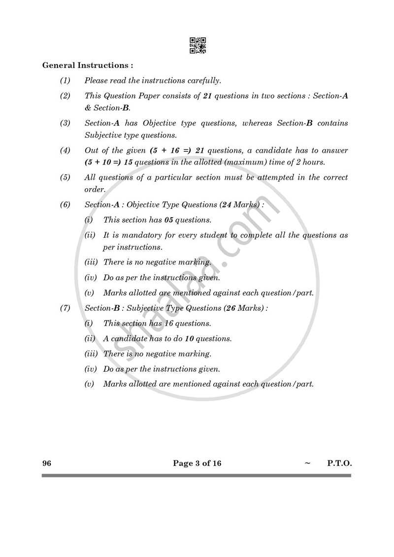Food Production 2024-2025 Class 10 - CBSE (Central Board of Secondary Education) question paper with PDF download