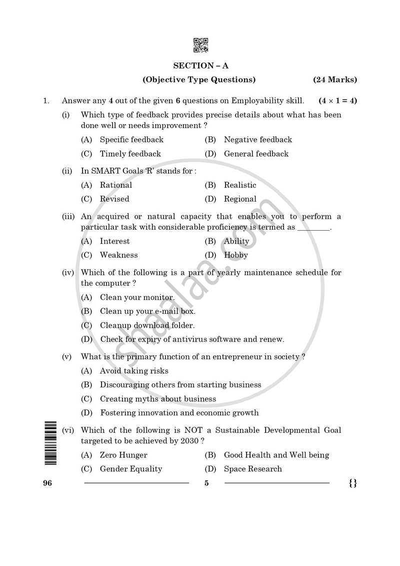 Food Production 2025-2026 Class 10 - CBSE (Central Board of Secondary Education) question paper with PDF download