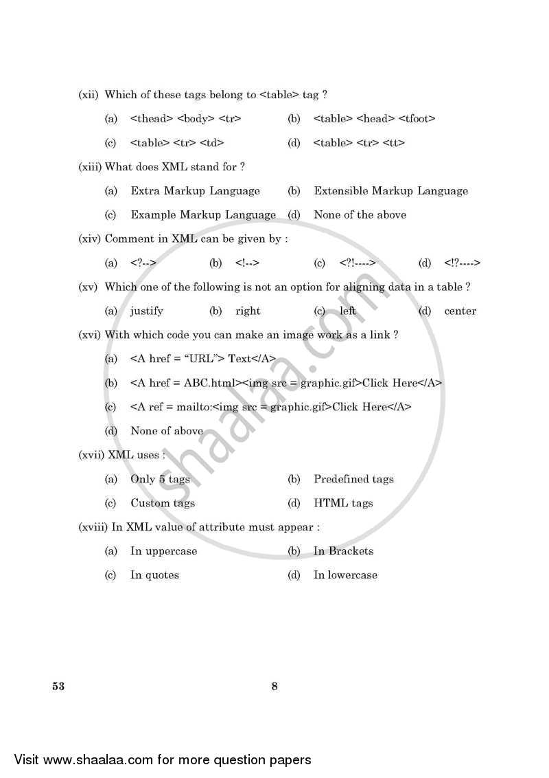 Foundation of Information Technology 2015-2016 Class 10 - CBSE (Central Board of Secondary Education) question paper with PDF download