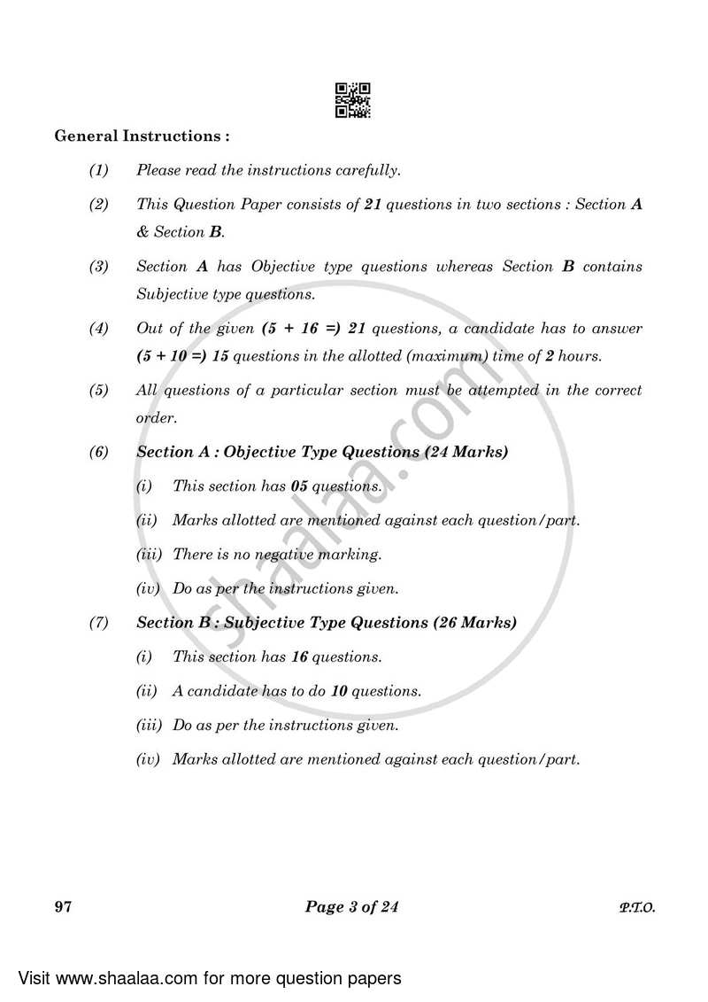 Front Office Operation 2022-2023 Class 10 - CBSE (Central Board of Secondary Education) question paper with PDF download