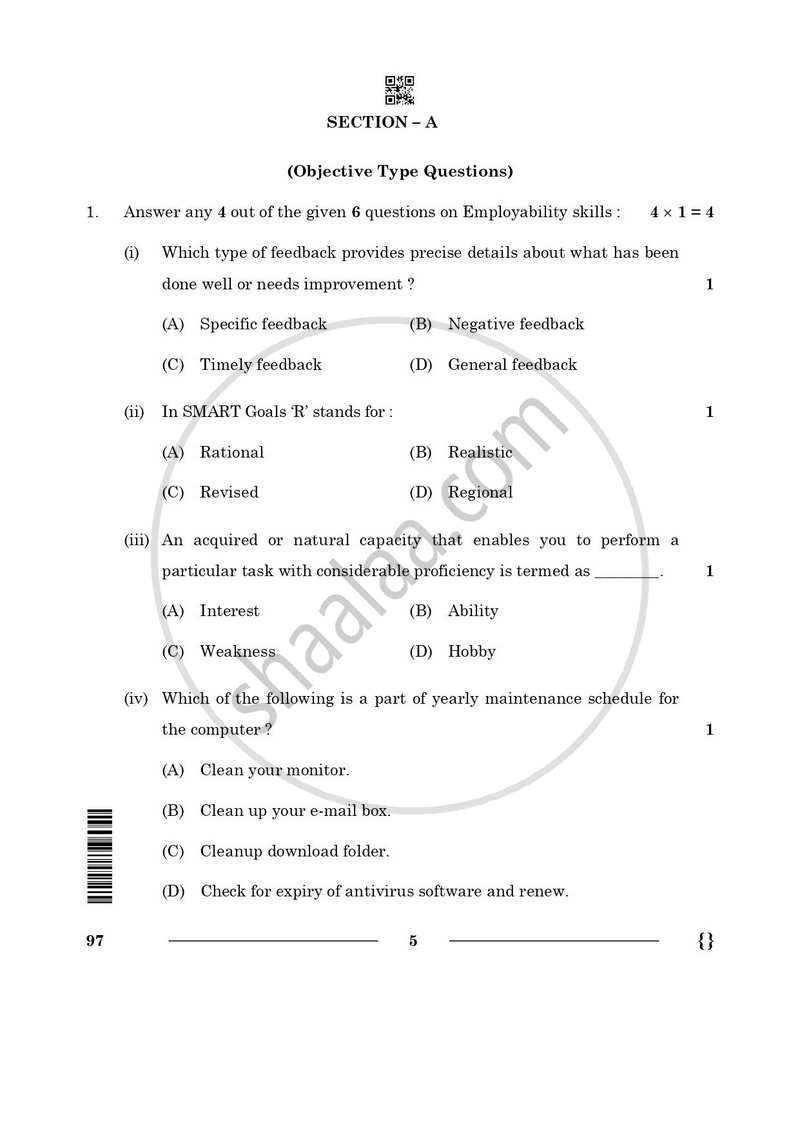 Front Office Operation 2025-2026 Class 10 - CBSE (Central Board of Secondary Education) question paper with PDF download