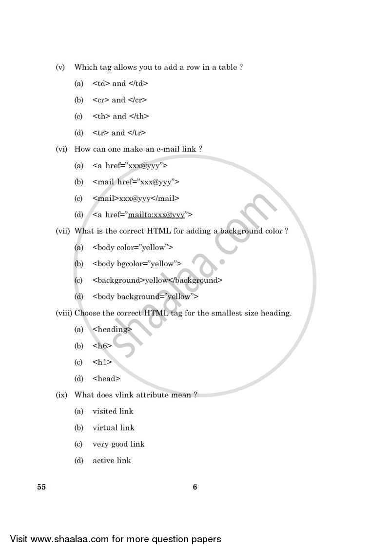 Information and Communication Technology 2015-2016 Class 10 - CBSE (Central Board of Secondary Education) question paper with PDF download