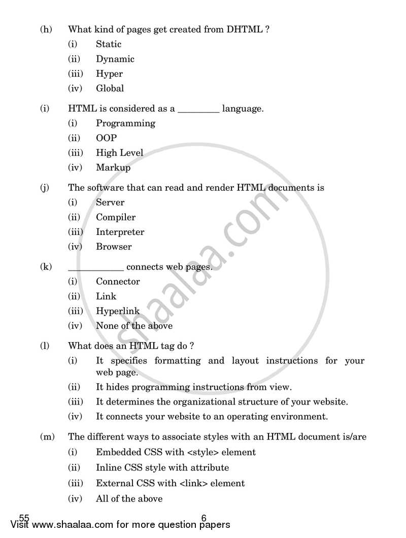 Information and Communication Technology 2016-2017 Class 10 - CBSE (Central Board of Secondary Education) question paper with PDF download