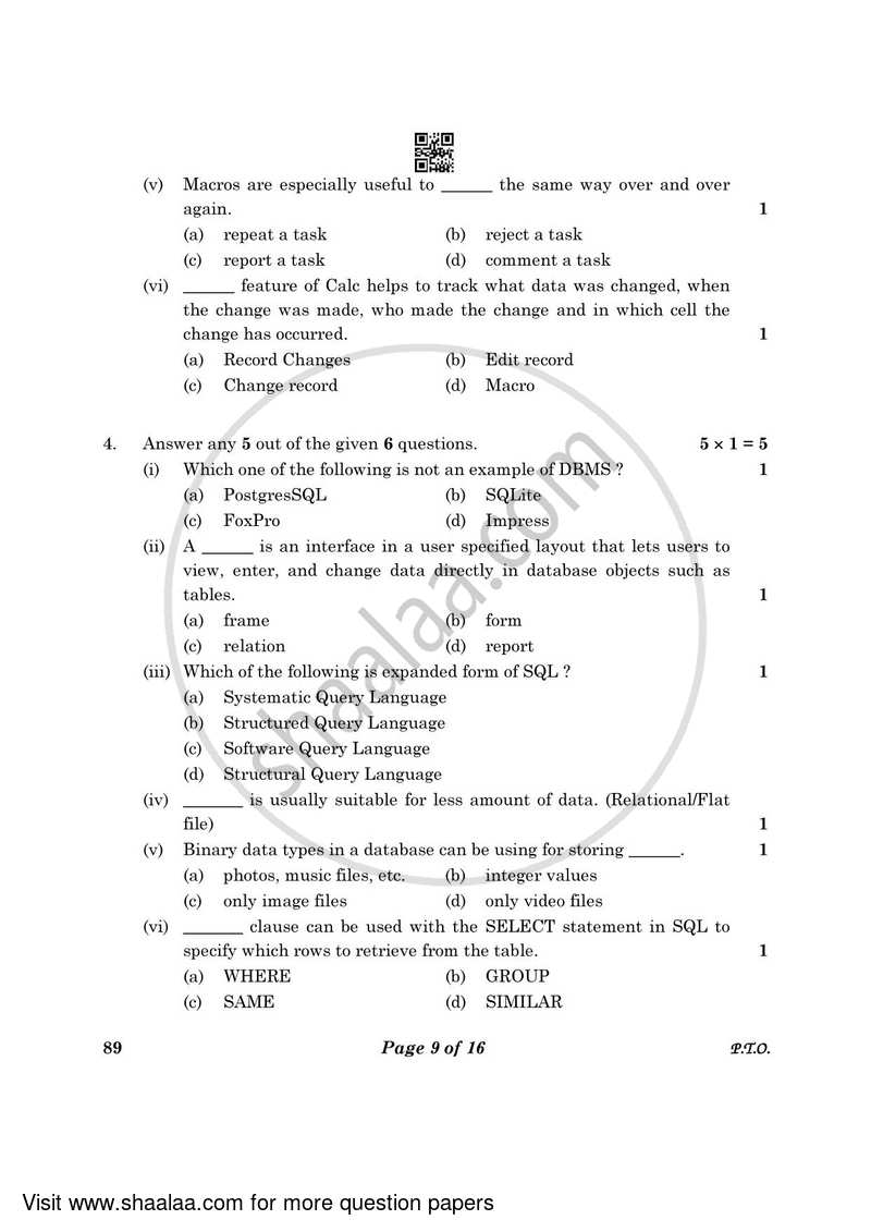 Information Technology 2022-2023 Class 10 - CBSE (Central Board of Secondary Education) question paper with PDF download