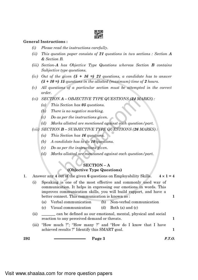 Introduction to Financial Markets 2023-2024 Class 10 - CBSE (Central Board of Secondary Education) question paper with PDF download