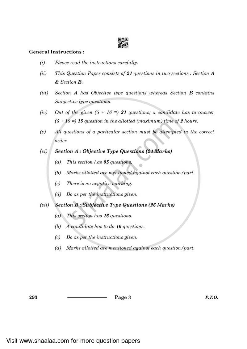Introduction to Tourism 2023-2024 Class 10 - CBSE (Central Board of Secondary Education) question paper with PDF download