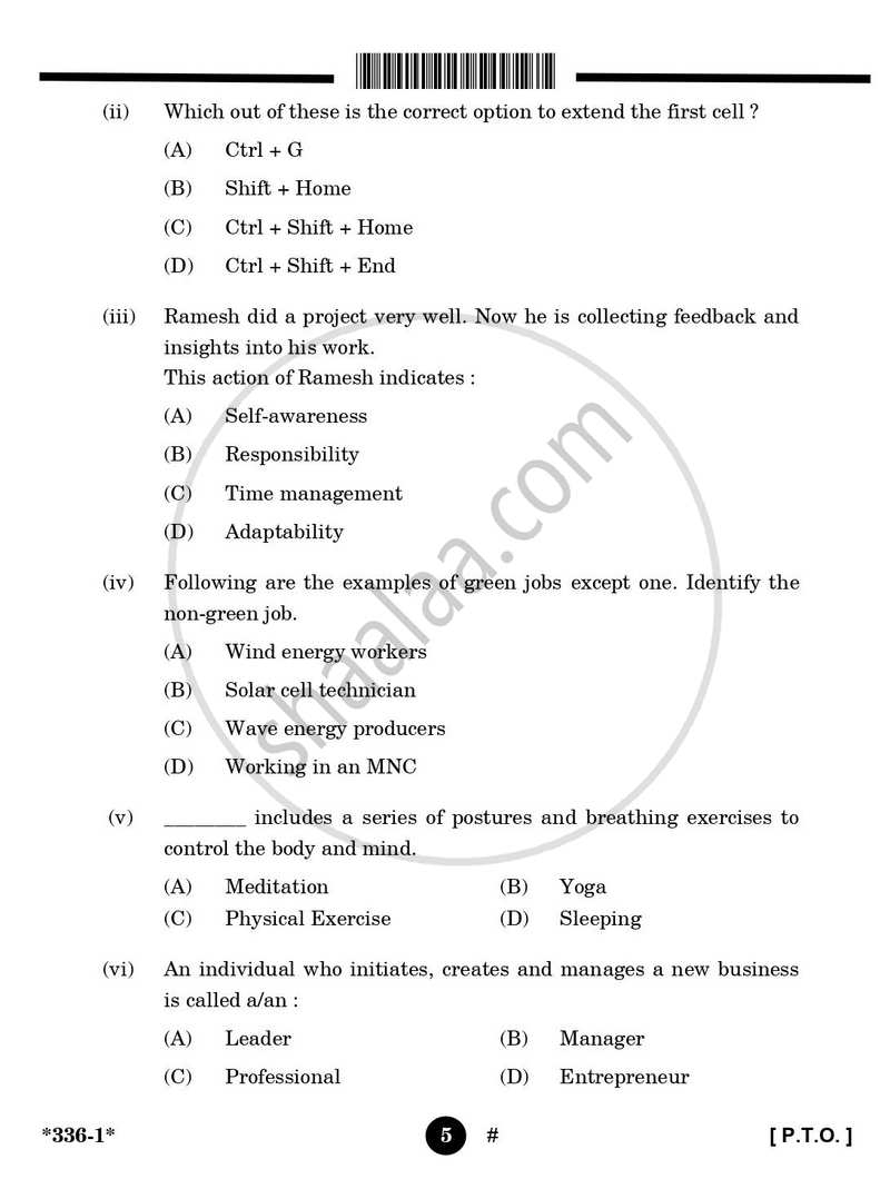 Marketing 2024-2025 Class 12 - CBSE (Central Board of Secondary Education) question paper with PDF download