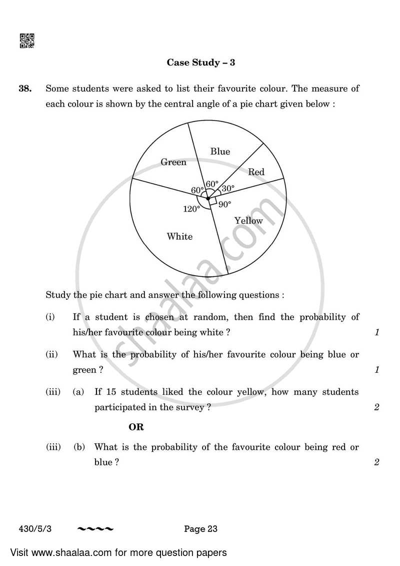Mathematics 2022-2023 Class 10 - CBSE (Central Board of Secondary Education) question paper with PDF download