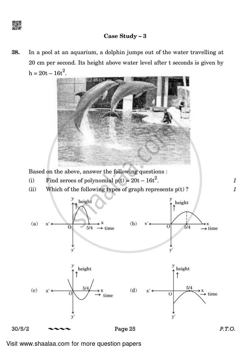 Mathematics 2022-2023 Class 10 - CBSE (Central Board of Secondary Education) question paper with PDF download