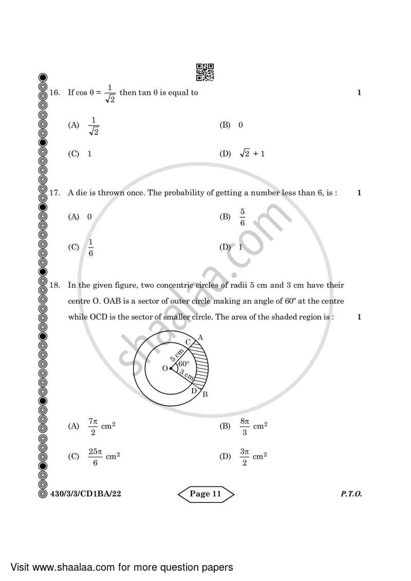Mathematics 2023-2024 Class 10 - CBSE (Central Board of Secondary Education) question paper with PDF download