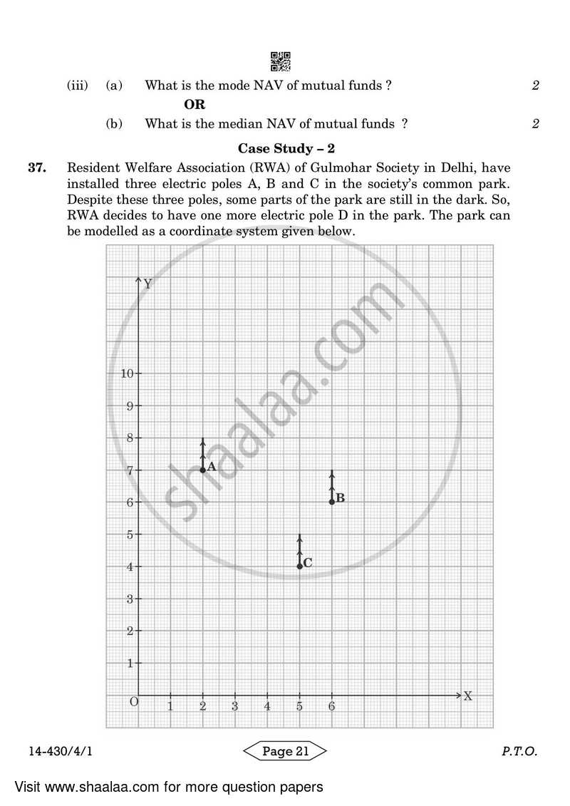 Mathematics 2023-2024 Class 10 - CBSE (Central Board of Secondary Education) question paper with PDF download
