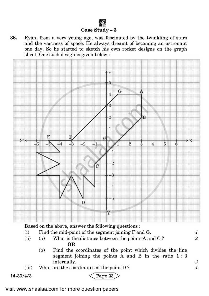 Mathematics 2023-2024 Class 10 - CBSE (Central Board of Secondary Education) question paper with PDF download