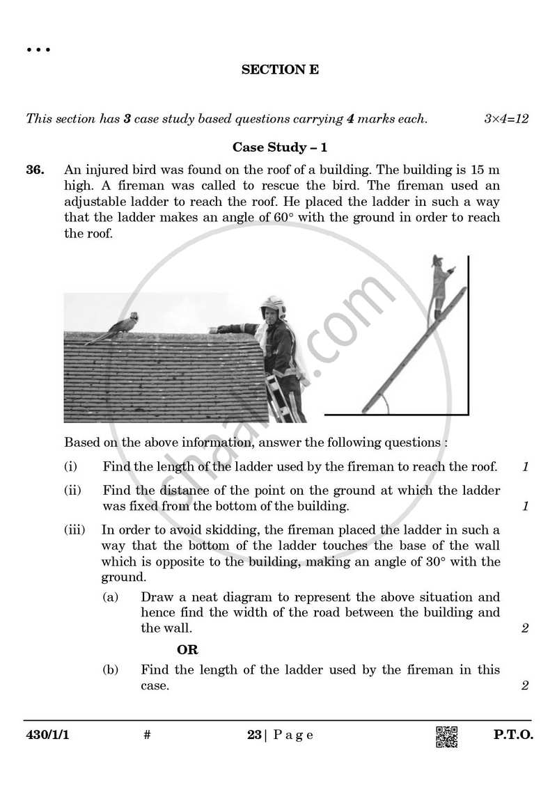 Mathematics 2024-2025 Class 10 - CBSE (Central Board of Secondary Education) question paper with PDF download