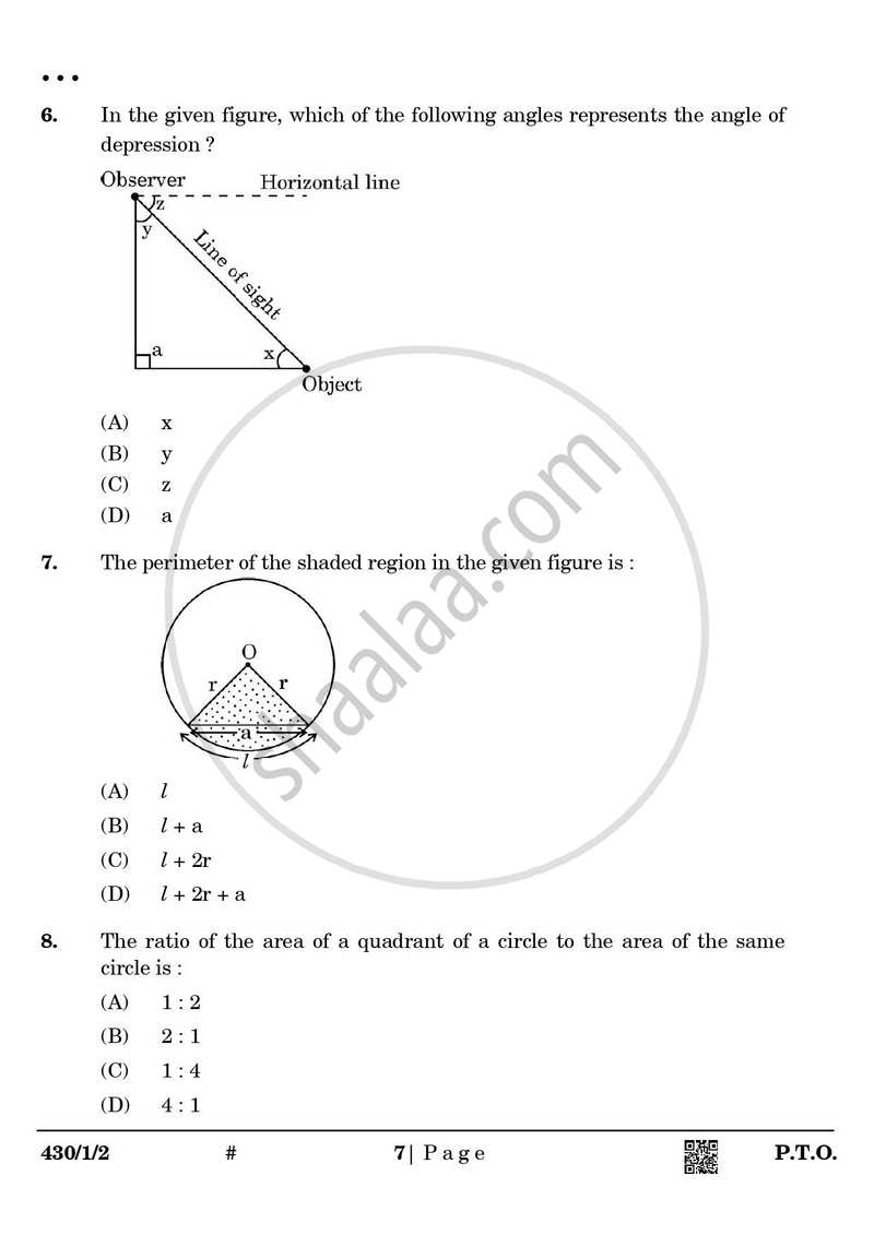 Mathematics 2024-2025 Class 10 - CBSE (Central Board of Secondary Education) question paper with PDF download