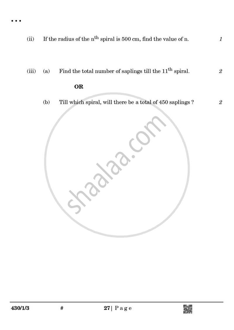 Mathematics 2024-2025 Class 10 - CBSE (Central Board of Secondary Education) question paper with PDF download