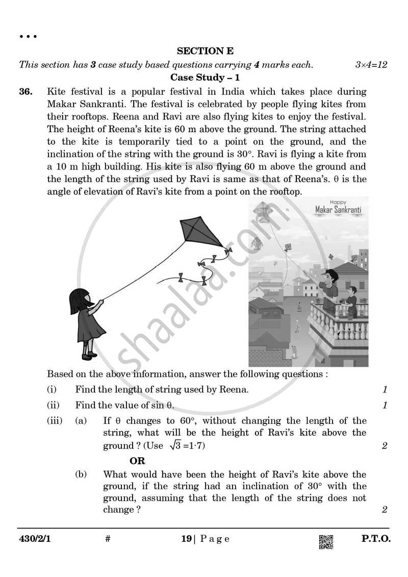 Mathematics 2024-2025 Class 10 - CBSE (Central Board of Secondary Education) question paper with PDF download