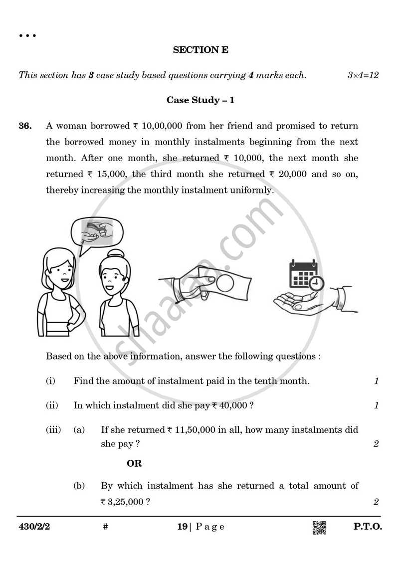 Mathematics 2024-2025 Class 10 - CBSE (Central Board of Secondary Education) question paper with PDF download