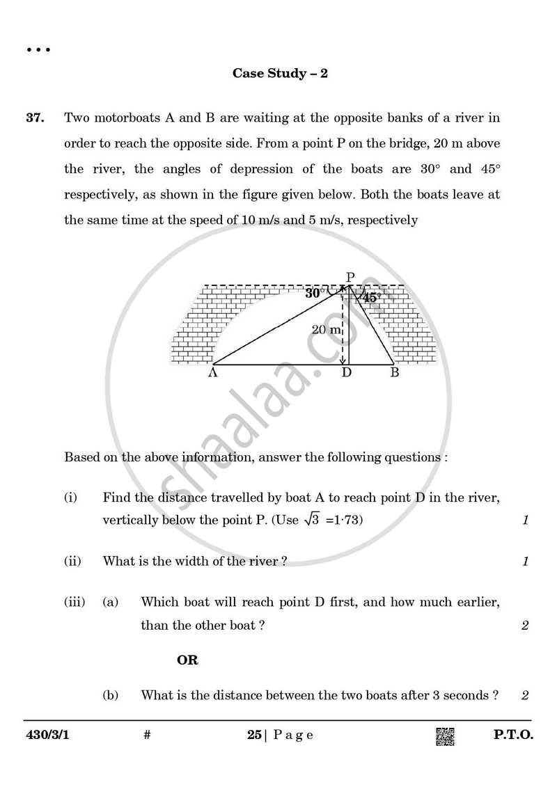 Mathematics 2024-2025 Class 10 - CBSE (Central Board of Secondary Education) question paper with PDF download