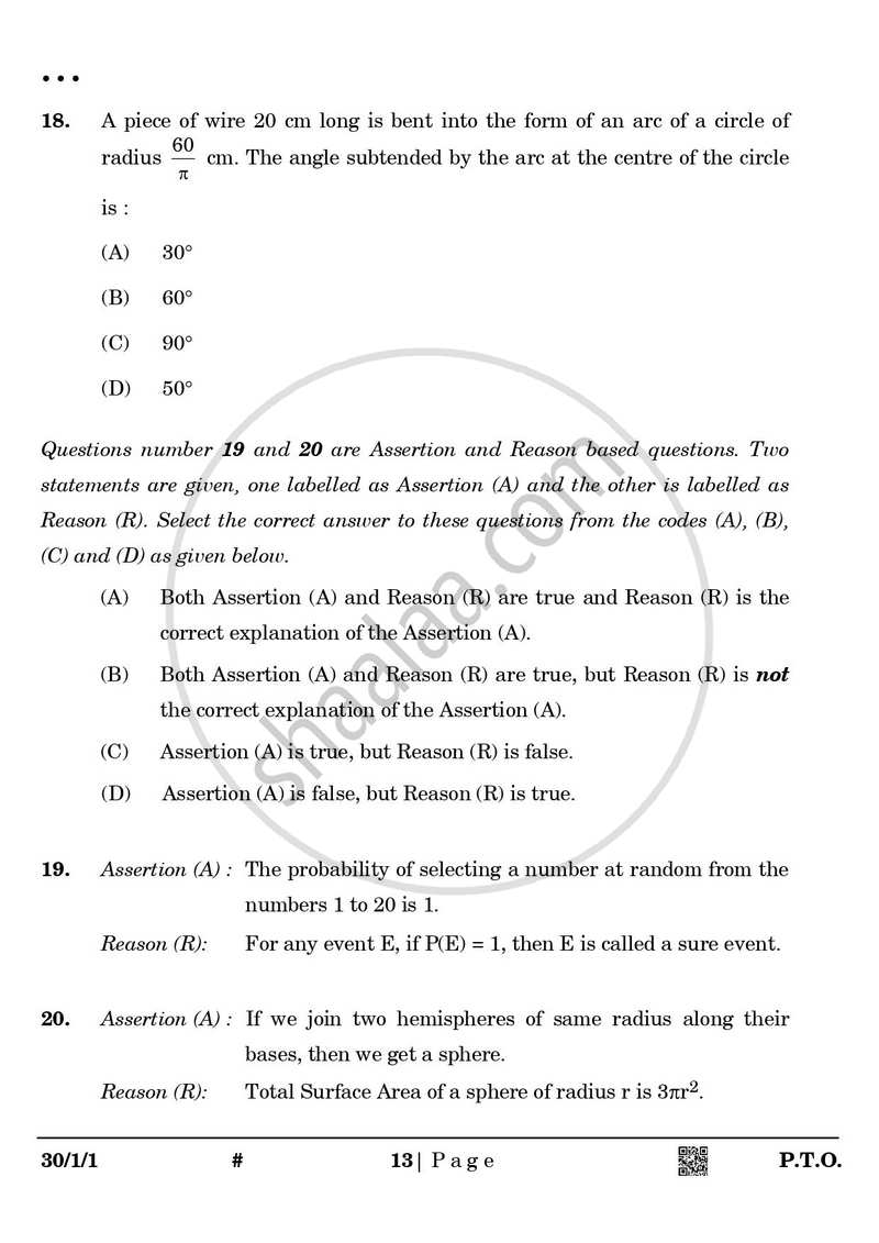 Mathematics 2024-2025 Class 10 - CBSE (Central Board of Secondary Education) question paper with PDF download