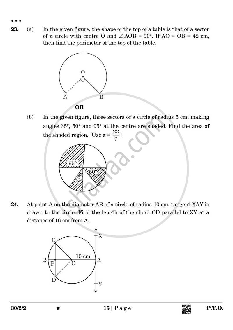 Mathematics 2024-2025 Class 10 - CBSE (Central Board of Secondary Education) question paper with PDF download