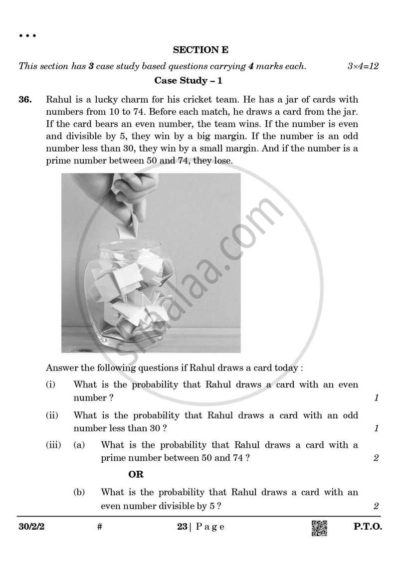 Mathematics 2024-2025 Class 10 - CBSE (Central Board of Secondary Education) question paper with PDF download