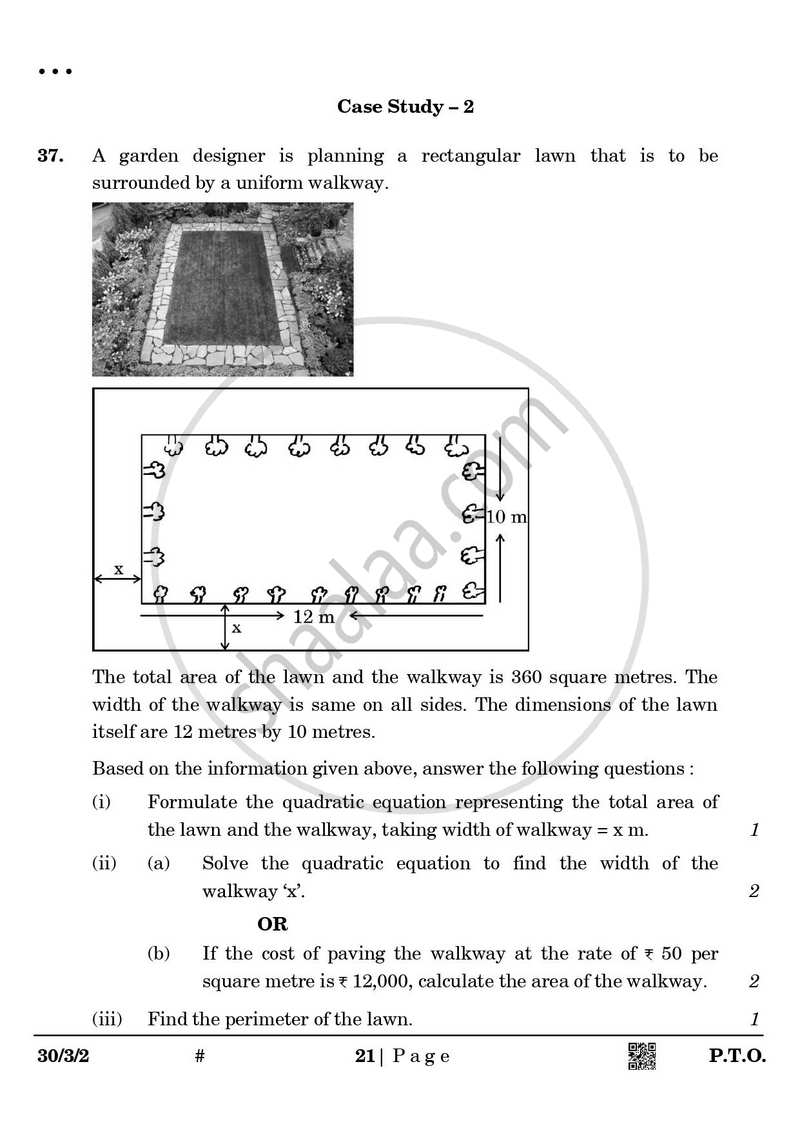 Mathematics 2024-2025 Class 10 - CBSE (Central Board of Secondary Education) question paper with PDF download