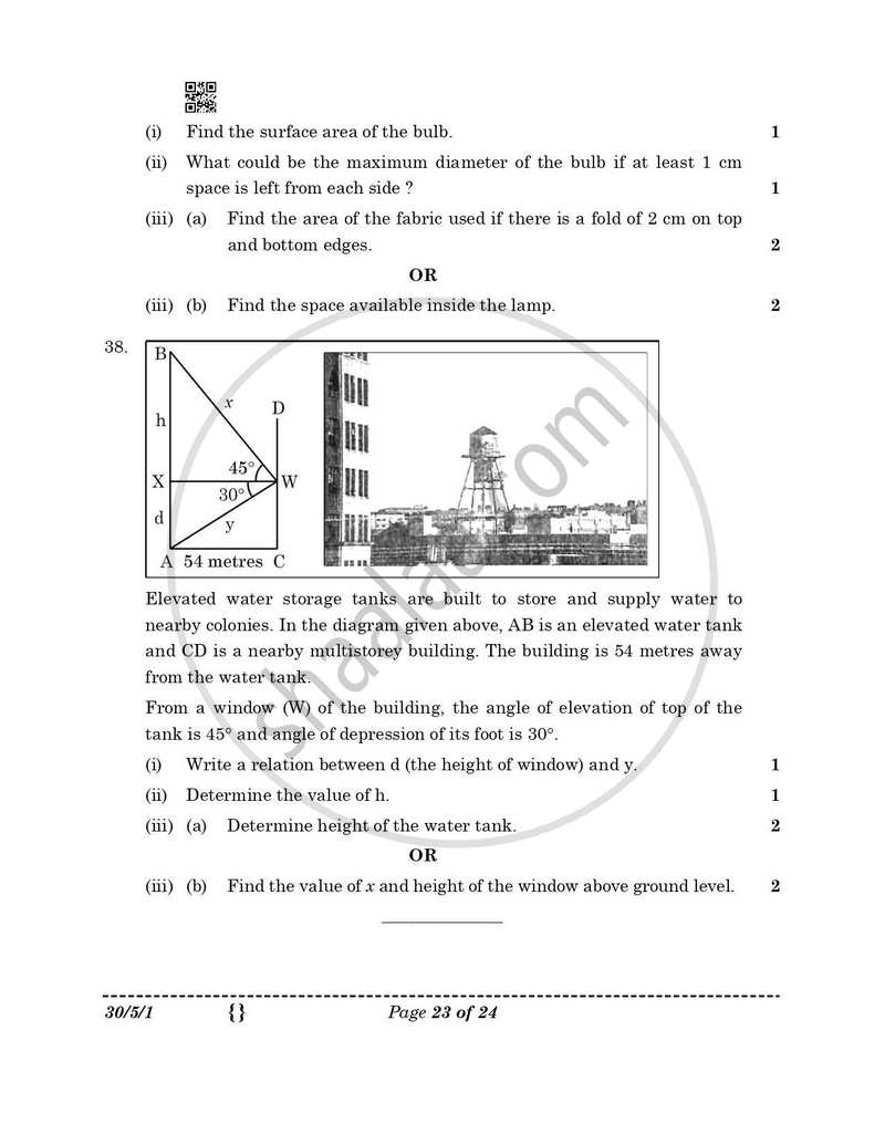 Mathematics 2025-2026 Class 10 - CBSE (Central Board of Secondary Education) question paper with PDF download