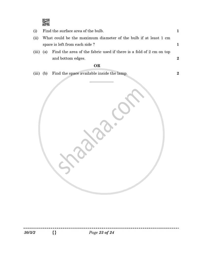 Mathematics 2025-2026 Class 10 - CBSE (Central Board of Secondary Education) question paper with PDF download