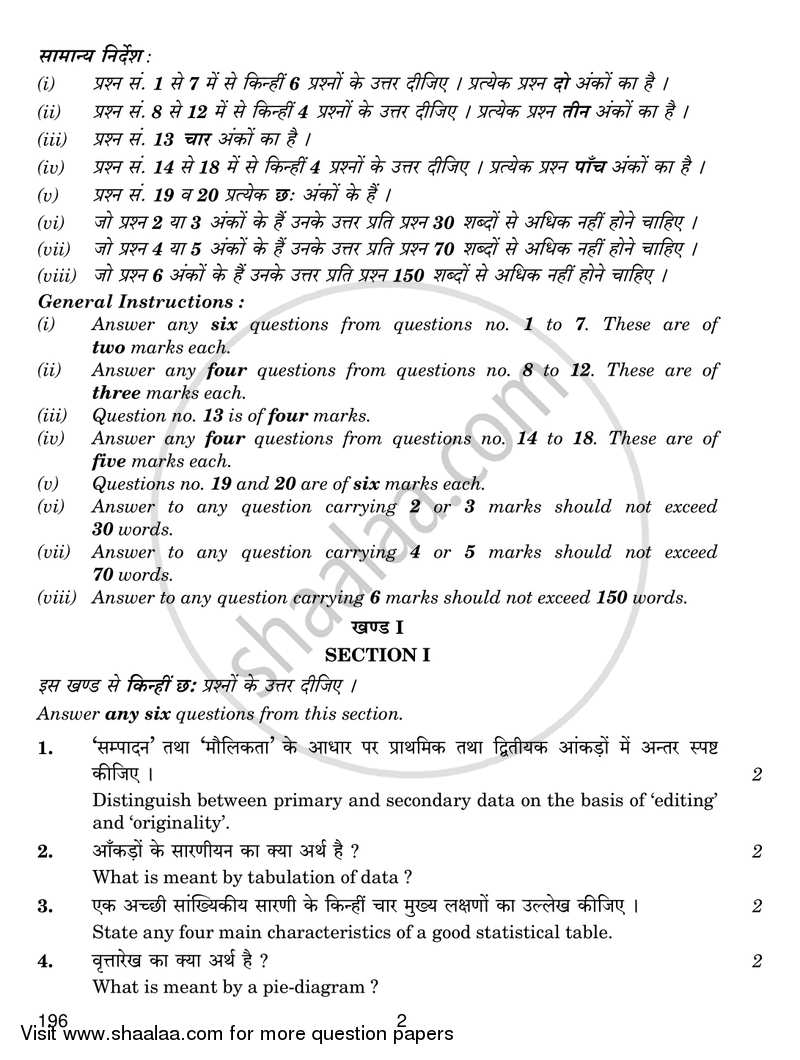 Office Communication 2018-2019 Class 12 - CBSE (Central Board of Secondary Education) question paper with PDF download