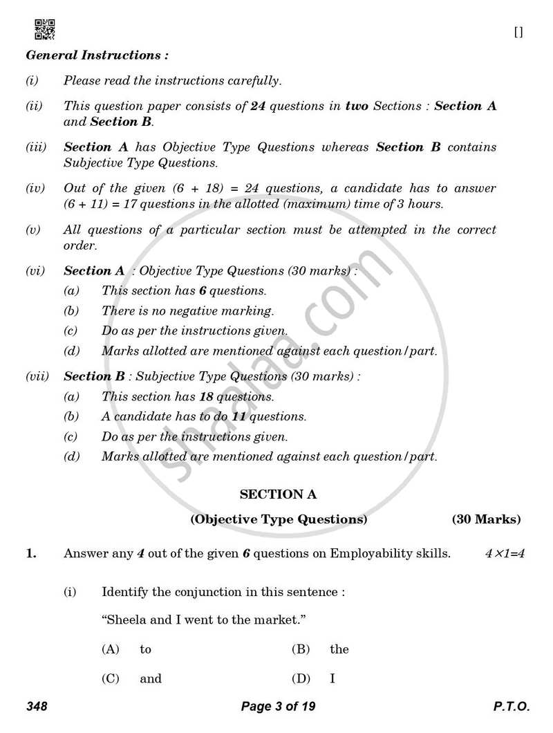 Office Procedure and Practices 2025-2026 Class 12 - CBSE (Central Board of Secondary Education) question paper with PDF download