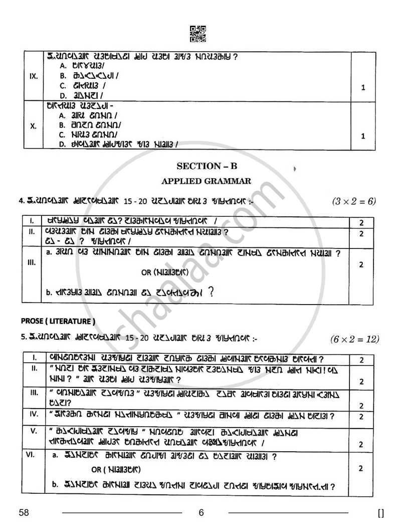 Rai 2025-2026 Class 10 - CBSE (Central Board of Secondary Education) question paper with PDF download