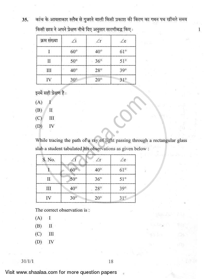 Science 2011-2012 Class 10 - CBSE (Central Board of Secondary Education) question paper with PDF download