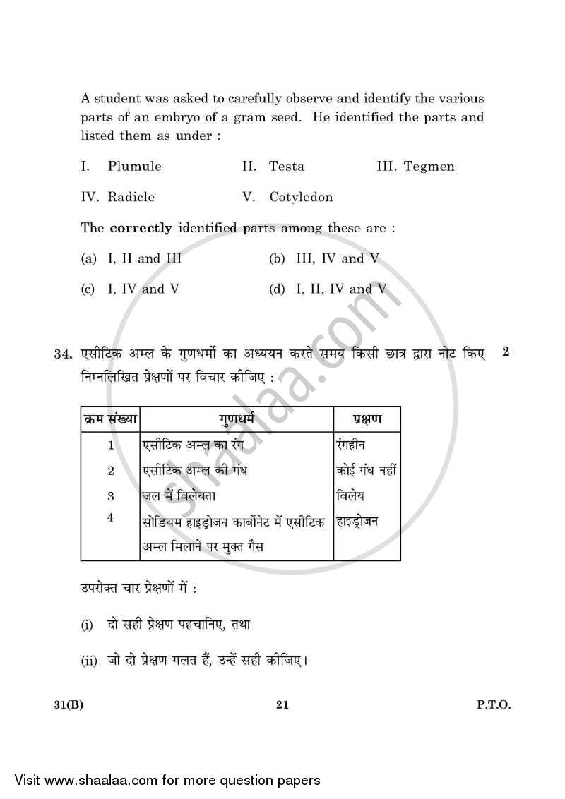 Science 2015-2016 Class 10 - CBSE (Central Board of Secondary Education) question paper with PDF download