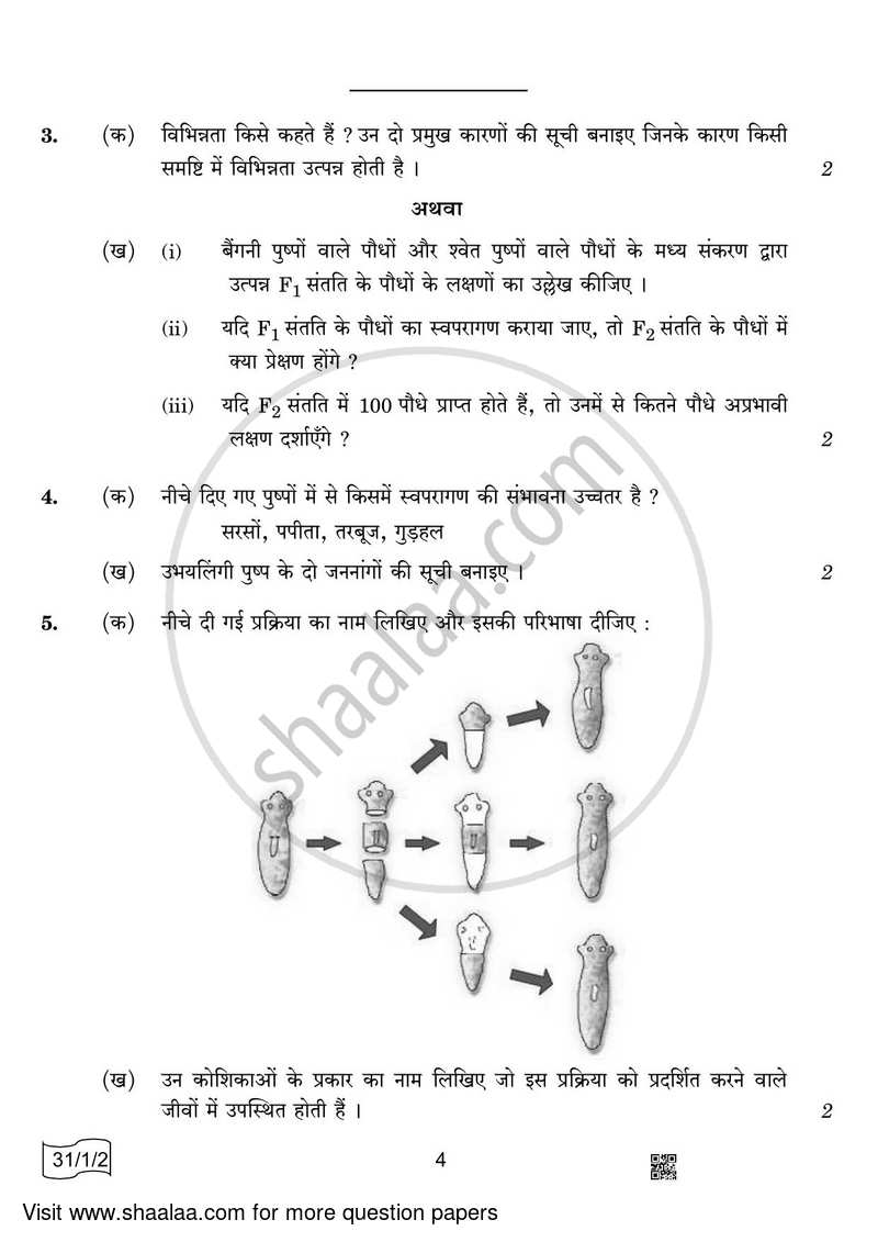Science 2021-2022 Class 10 - CBSE (Central Board of Secondary Education) question paper with PDF download