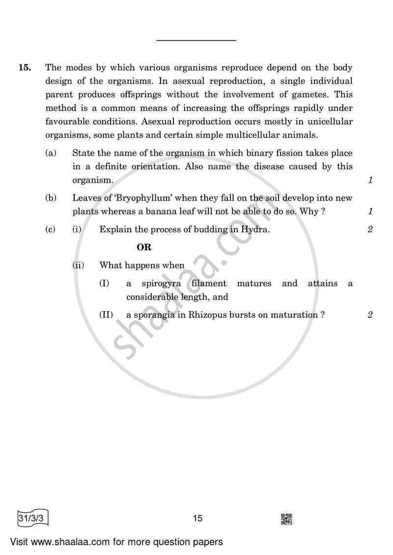 Science 2021-2022 Class 10 - CBSE (Central Board of Secondary Education) question paper with PDF download