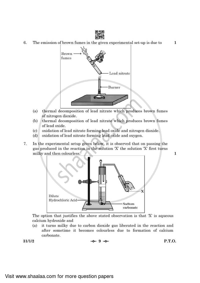 Science 2022-2023 Class 10 - CBSE (Central Board of Secondary Education) question paper with PDF download