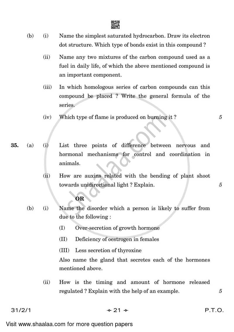Science 2022-2023 Class 10 - CBSE (Central Board of Secondary Education) question paper with PDF download