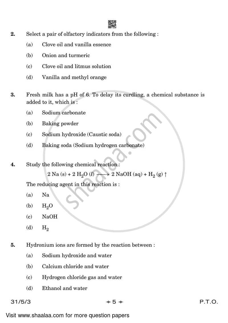 Science 2022-2023 Class 10 - CBSE (Central Board of Secondary Education) question paper with PDF download