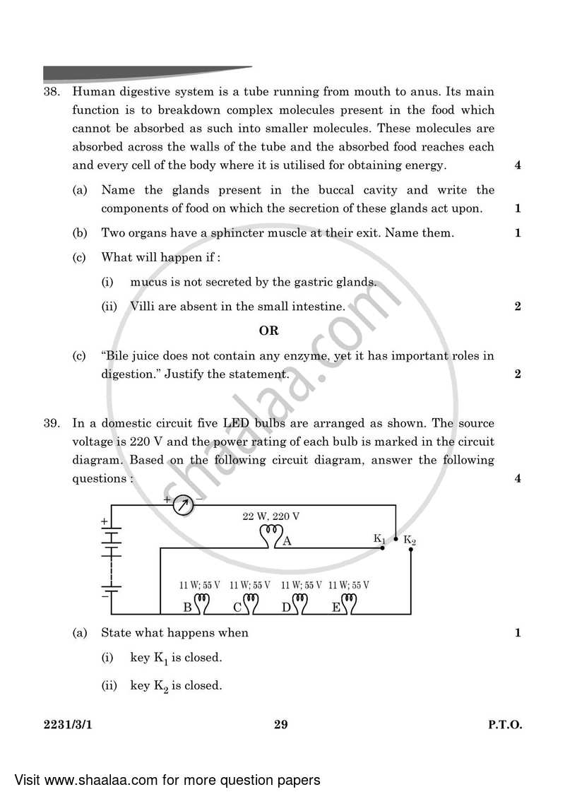 Science 2023-2024 Class 10 - CBSE (Central Board of Secondary Education) question paper with PDF download