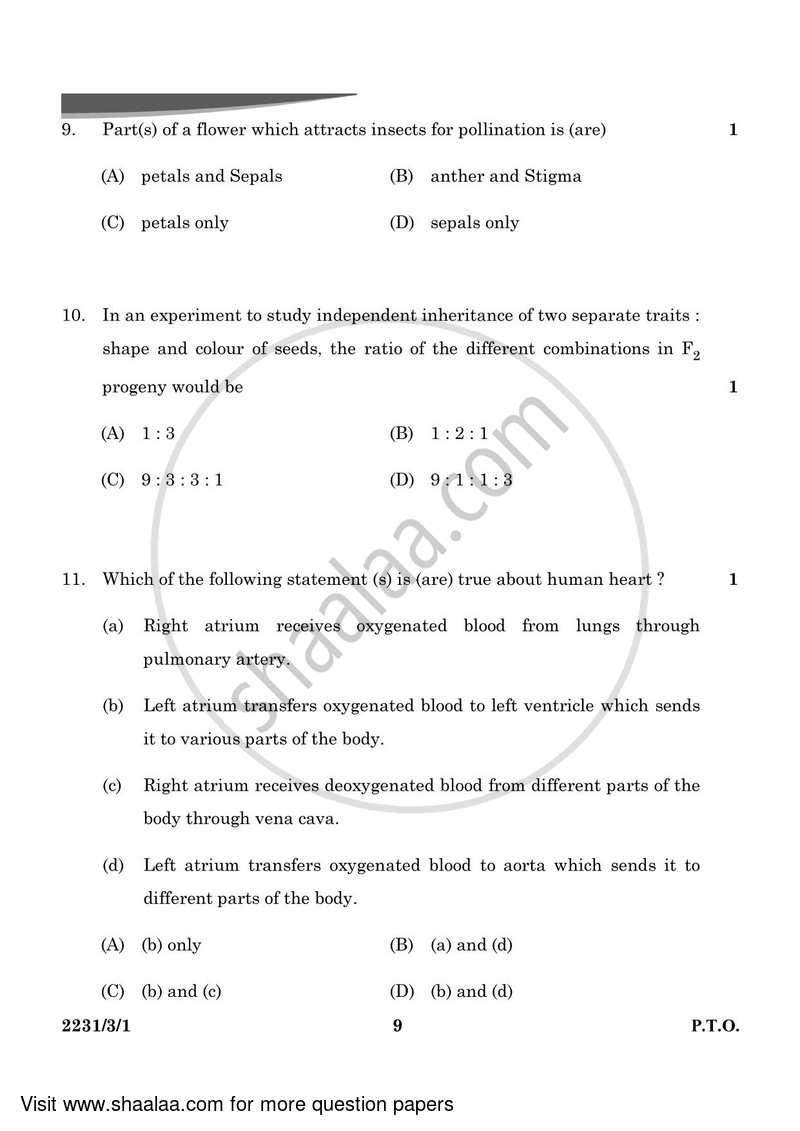 Science 2023-2024 Class 10 - CBSE (Central Board of Secondary Education) question paper with PDF download